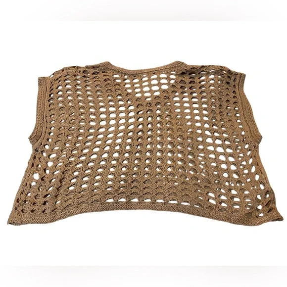 Love Tree Tan Open Knit Top - Picture 5 of 6